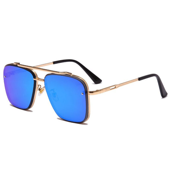 Fashion Cool Men Driving Glasses Goggle Summer Style Gradient Brown Sunglasses Vintage Pilot Sun Glasses Punk Oculos De Sol
