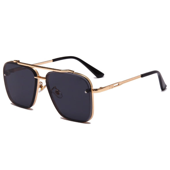 Fashion Cool Men Driving Glasses Goggle Summer Style Gradient Brown Sunglasses Vintage Pilot Sun Glasses Punk Oculos De Sol