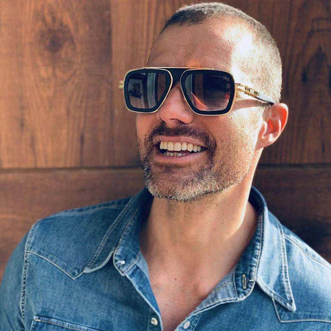 Fashion Metal Mach LXN EVO Style Gradient Sunglasses Men/Women Retro Brand Design Square Sun Glasses