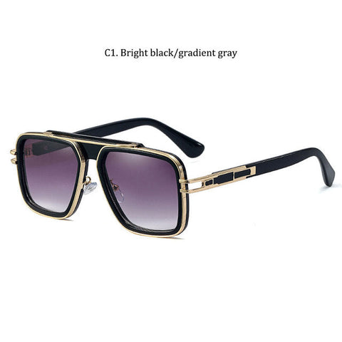 Fashion Metal Mach LXN EVO Style Gradient Sunglasses Men/Women Retro Brand Design Square Sun Glasses