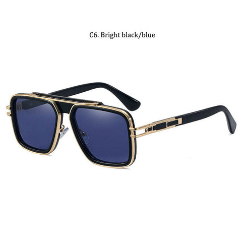 Fashion Metal Mach LXN EVO Style Gradient Sunglasses Men/Women Retro Brand Design Square Sun Glasses