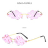 Hot Sales Cloud Rimless Sunglasses Women Men Brand Designer Sun Glasses Vintage Fashion Funny Shades Retro Eyewear
