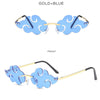 Hot Sales Cloud Rimless Sunglasses Women Men Brand Designer Sun Glasses Vintage Fashion Funny Shades Retro Eyewear