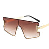 New Men Women Goggle PC Gradients Lens Golden Frame Sunglasses