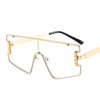 New Men Women Goggle PC Gradients Lens Golden Frame Sunglasses