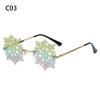 New Fashion Cycling Butterfly Sunglasses for Women UV Protection Vintage Car Metal Rimless Sunglasses Eyewear Decorations