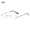 New Fashion Cycling Butterfly Sunglasses for Women UV Protection Vintage Car Metal Rimless Sunglasses Eyewear Decorations