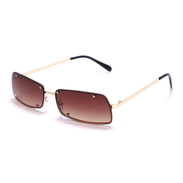 New Women Rectangle Vintage Sunglasses Brand Designer Retro Punk Sun Glasses Female Lady Eyeglass Steampunk Driver Goggles