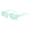New Women Retro Sunglasses Men's Fashion Vintage White Sun glasses Blue Ladies Sunglasses Women's Shadow Retro glasses