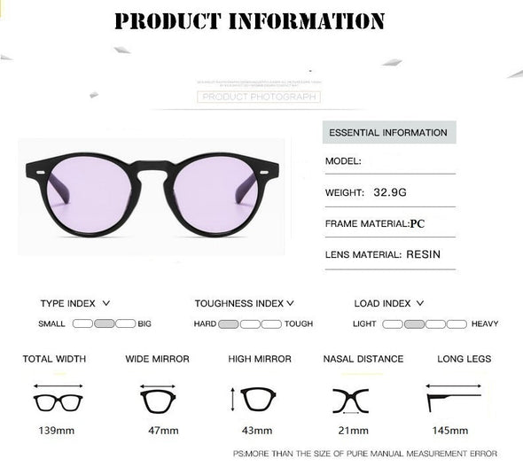 2023 Round Sunglasses Men Brand  Vintage Small Sun Glasses Ladies Glasses Women  Luxury Designer Eyeglasses UV400