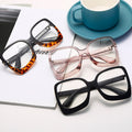 Square Optical Frame Eyeglasses Women Men Fashion Glasses Frames Retro Leopard Clear Prescription Frame Lady