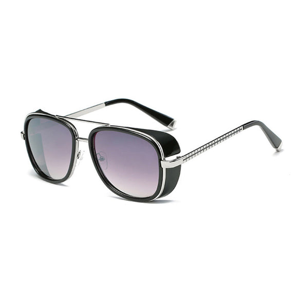 Steampunk ton stark Iron Man 3 sunglasses men brand women mirror designer sun glasses Vintage lens red sunglasses
