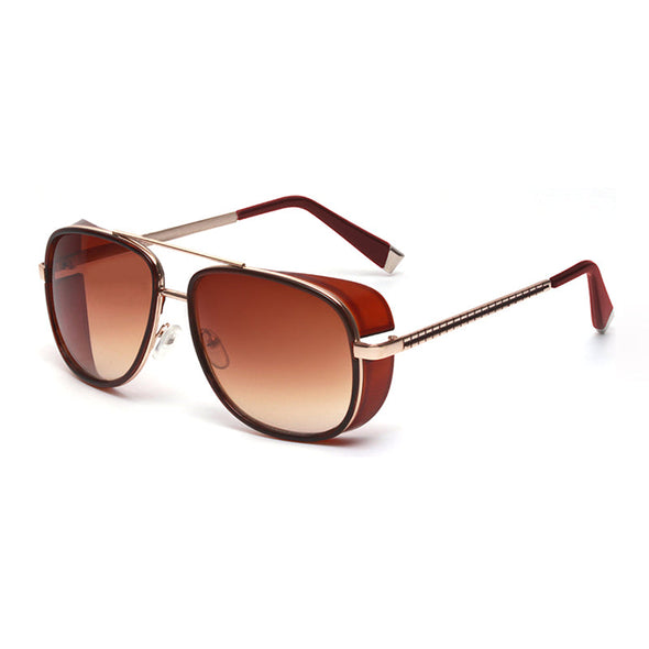 Steampunk ton stark Iron Man 3 sunglasses men brand women mirror designer sun glasses Vintage lens red sunglasses