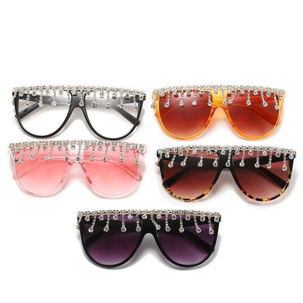 2021 Vintage Fashion Luxury Brand Designer Diamond Sunglasses Women Crystal Rhinestone Frame Sun Glasses For Female Ladies UV400