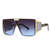 Vintage Flat Top One Piece Sunglasses Sun Glasses Women Men Fashion Oversized Square Gradient Eyeware  Driving Travel