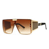 Vintage Flat Top One Piece Sunglasses Sun Glasses Women Men Fashion Oversized Square Gradient Eyeware  Driving Travel