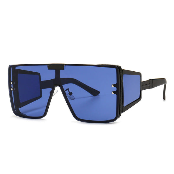 Vintage Flat Top One Piece Sunglasses Sun Glasses Women Men Fashion Oversized Square Gradient Eyeware  Driving Travel
