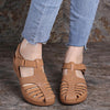 Zoloss - Soft PU Leather Closed Toe Vintage Anti-Slip Sandals