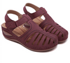 Zoloss - Soft PU Leather Closed Toe Vintage Anti-Slip Sandals