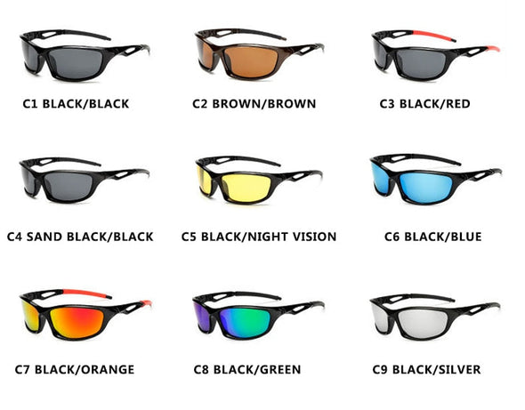 2023 New Polarized Sunglasses Men Brand Designer Square Sports Sun Glasses for Men Driving Fishing Black Frame Goggle UV400