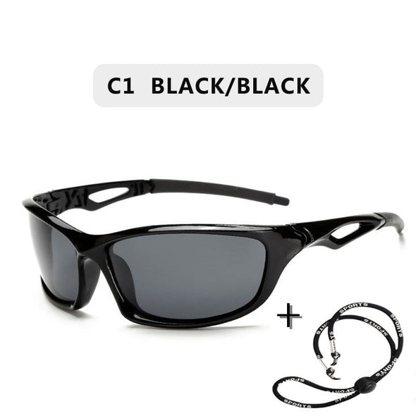 2023 New Polarized Sunglasses Men Brand Designer Square Sports Sun Glasses for Men Driving Fishing Black Frame Goggle UV400