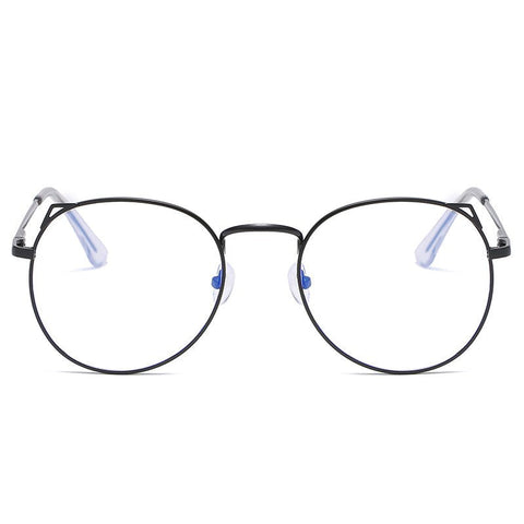 Trends Women Office Anti Blue Light Oversized Computer Glasses Cat Eye Female Blue Blocking Big Size Eyeglasses Alloy Frame