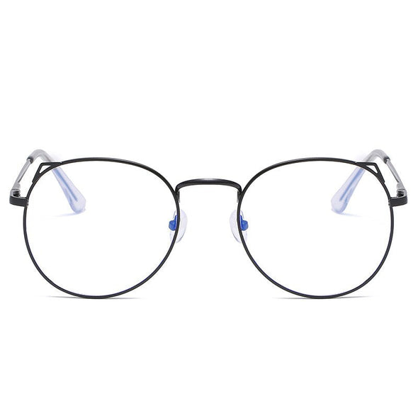 Trends Women Office Anti Blue Light Oversized Computer Glasses Cat Eye Female Blue Blocking Big Size Eyeglasses Alloy Frame