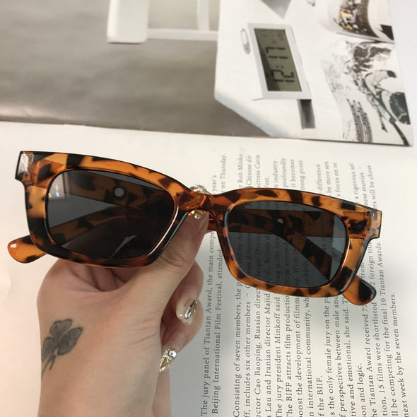 2023 New Women Rectangle Vintage Sunglasses Brand Designer Retro Points Sun Glasses Female Lady Eyeglass Cat Eye Driver Goggles