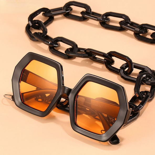 Oversized Luxury Polygon Sunglasses Men Women Fashion Shades UV400 Vintage Glasses