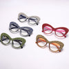 Shiny Cat Eye Anti Blue Light Glasses Rhinestone Decor Oversize Oval Clear Glasses Diamond Crystal Spectacles Optical Frame