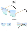 2021 new rimless Sunglasses European and American personality cat's Eye Sunglasses