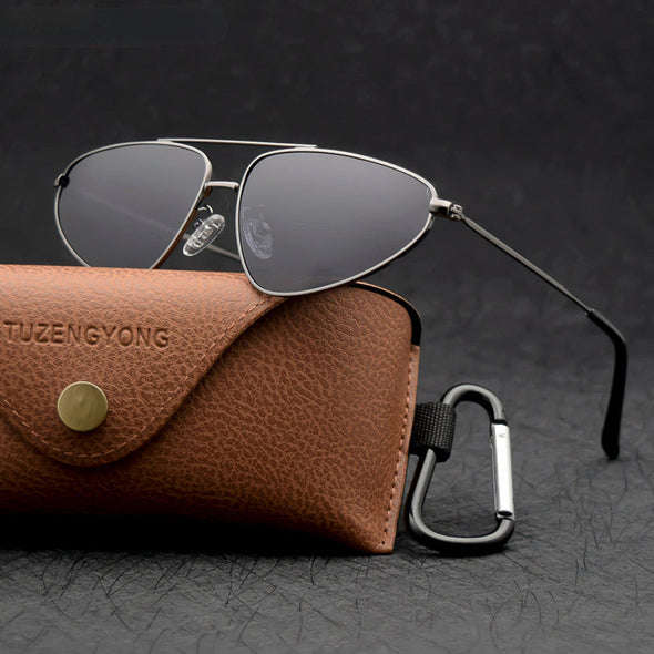 Small Men Polarized Sunglasses Women Brand Design Triangular Frame Driving Sun Glasses