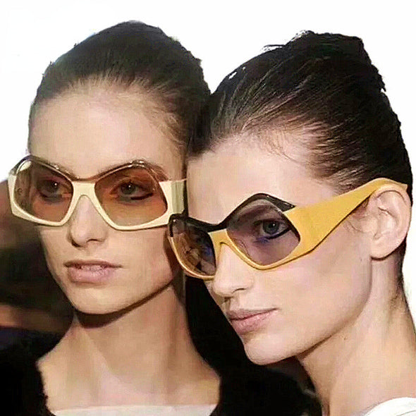 Sunglasses Women Gradient Glasses Brand Design Luxury Eyeglasses Retro Vintage Unique Transparent Shadow Sun Glasses