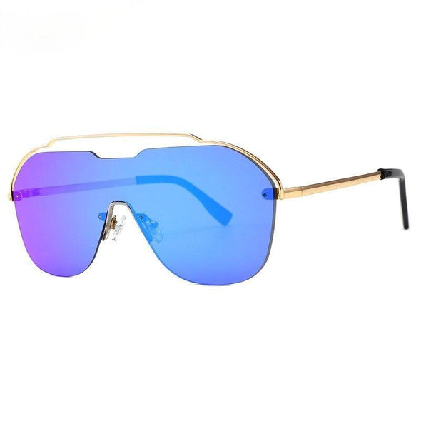 Fashion Trend Oversized Sunglasses Women Sun Glasses Onepiece Windproof Sunglass   UV400 Frameless Retro Sunglasses