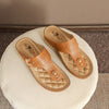 Sandals with Arch Support Anti-Slip wedges Sandal Vintage Flip Flop comfortable slippers  Non-slip Casual Wedge Platform Shoes