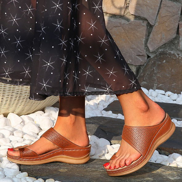 Zoloss Comfortable Breathable  Platform Flat Sandals