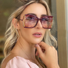 vintage oversized gradient black sunglasses for women luxury brand alloy square sun glasses female elegant sexy shades  red