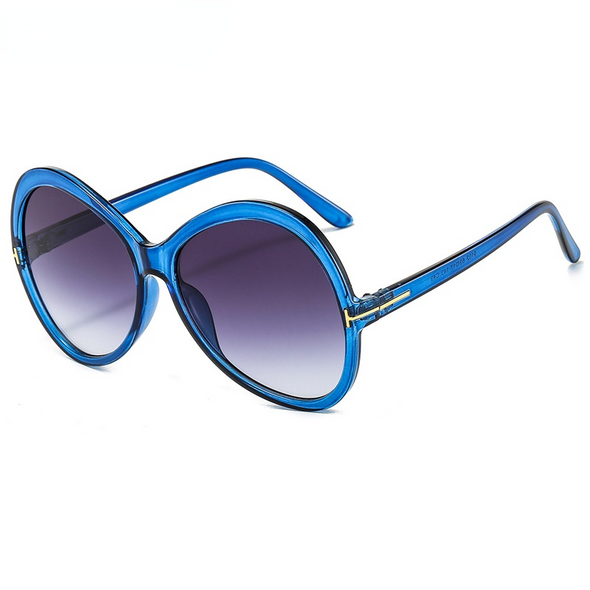Ladies Oversized Round Cat Eye Sunglasses Ladies  New Retro Gradient Sunglasses Men And Women T-Shaped Big Frame Sunglasses