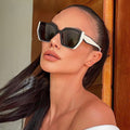 New Fashion Square Cat Eye Sunglasses For Women Vintage Brand Black White Patckwork Sun Glasses Female Gradient Shades Gafas