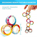 3PCS Finger Magnetic Spinne Colorful Fidget Ring Spinner Magnet Fidget Toys Relieve Anxiety Anti Stress Magnetic Toys Kids Adult