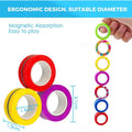 3PCS Finger Magnetic Spinne Colorful Fidget Ring Spinner Magnet Fidget Toys Relieve Anxiety Anti Stress Magnetic Toys Kids Adult