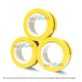 3PCS Finger Magnetic Spinne Colorful Fidget Ring Spinner Magnet Fidget Toys Relieve Anxiety Anti Stress Magnetic Toys Kids Adult