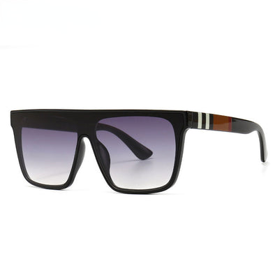 Square Oversized Sunglasses Stripe Men Women Fashion Shades Vintage Glasses