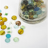 ZOLOSS 1LB Colorful Glass Pebbles - Quality Vase Filler. It Can Also Be Used for Aquarium Pebbles, Succulent Decorative Stones and DIY Ornaments.