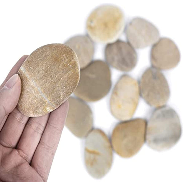 Zoloss 4 lb Smooth River Rocks for Painting - 17 Pcs Painting Rocks. Perfect Gifts for Kid Party, Christmas, Thanksgiving and Children's Day