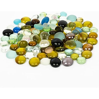 ZOLOSS 1LB Colorful Glass Pebbles - Quality Vase Filler. It Can Also Be Used for Aquarium Pebbles, Succulent Decorative Stones and DIY Ornaments.