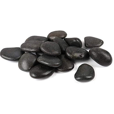 ZOLOSS 5 Pounds Black Natural Decorative River Stones – 2-3 Inch Black Polished Decorative Pebbles for Garden Landscaping, Home Décor, Outdoor Paving, Rocks for Painting