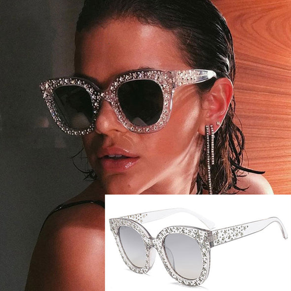 Many Stars Sunglasses Square Women Brand Glasses Designer Fashion Cat Eye Female Shades UV Protection