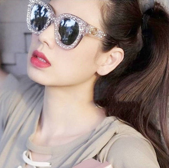 Many Stars Sunglasses Square Women Brand Glasses Designer Fashion Cat Eye Female Shades UV Protection