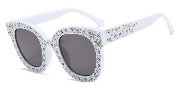 Many Stars Sunglasses Square Women Brand Glasses Designer Fashion Cat Eye Female Shades UV Protection